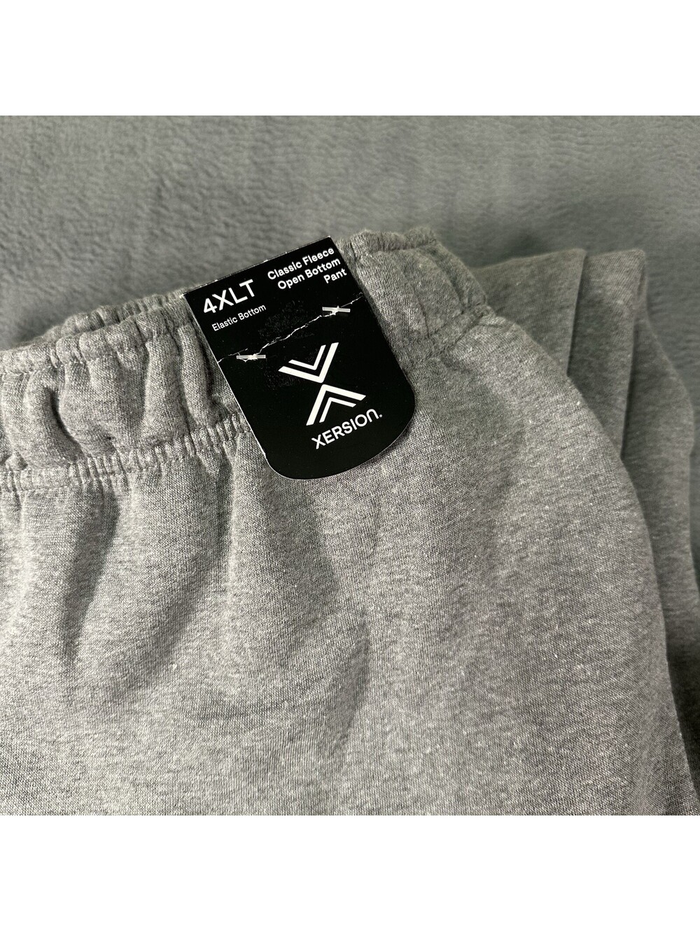Xersion 3-Pack Fleece Sweatpants Mens 4XLT Loose Fit Open Bottom Black Gray Blue - Picture 7 of 8